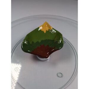 Vintage Ceramic Ombre Pattern Leaf Trinket Tray